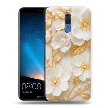 Силиконовый чехол на Huawei Nova 2i с принтом Цветы
