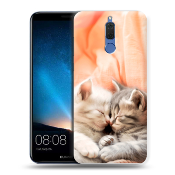 Силиконовый чехол на Huawei Nova 2i с принтом Котята
