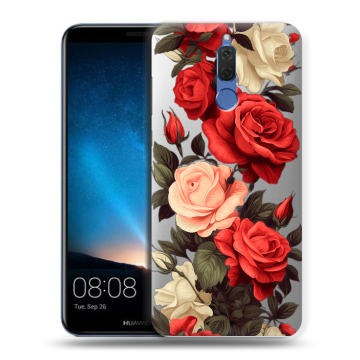 Силиконовый чехол на Huawei Nova 2i с принтом Розы