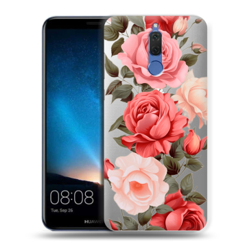 Силиконовый чехол на Huawei Nova 2i с принтом Розы