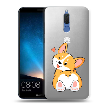 Силиконовый чехол на Huawei Nova 2i с принтом Корги