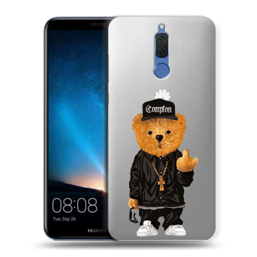 Силиконовый чехол на Huawei Nova 2i с принтом Плюшевый медведь