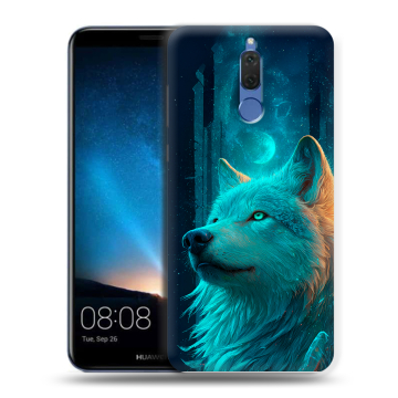 Силиконовый чехол на Huawei Nova 2i с принтом бабочки саккура
