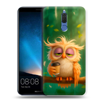 Силиконовый чехол на Huawei Nova 2i с принтом сова Силиконовый чехол на Huawei Nova 2i с принтом сова