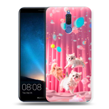 Силиконовый чехол на Huawei Nova 2i с принтом милые котики Силиконовый чехол на Huawei Nova 2i с принтом милые котики