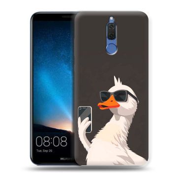 Силиконовый чехол на Huawei Nova 2i с принтом утка в очках