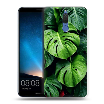 Силиконовый чехол на Huawei Nova 2i с принтом Листья
