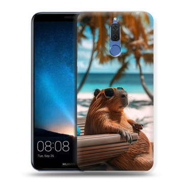 Силиконовый чехол на Huawei Nova 2i с принтом Капибара