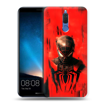 Силиконовый чехол на Huawei Nova 2i с принтом человек паук spiderman
