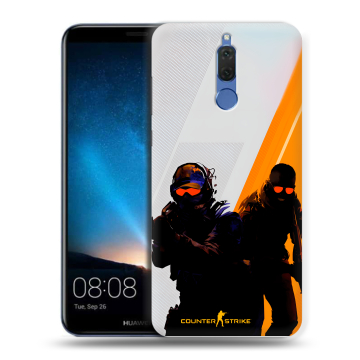 Силиконовый чехол на Huawei Nova 2i с принтом Контер страйк Counter strike