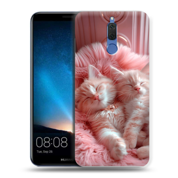 Силиконовый чехол на Huawei Nova 2i с принтом котята котики
