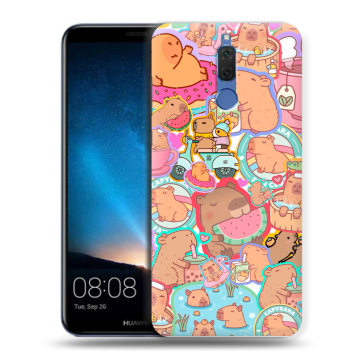 Силиконовый чехол на Huawei Nova 2i с принтом капибары