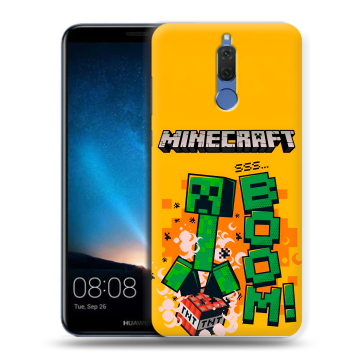 Силиконовый чехол на Huawei Nova 2i с принтом Майнкрафт Minecraft