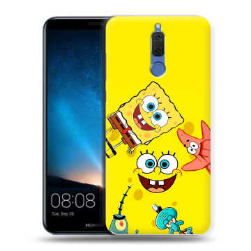 Силиконовый чехол на Huawei Nova 2i с принтом Спанч боб Спанчбоб