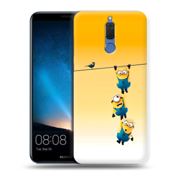 Силиконовый чехол на Huawei Nova 2i с принтом Миньоны