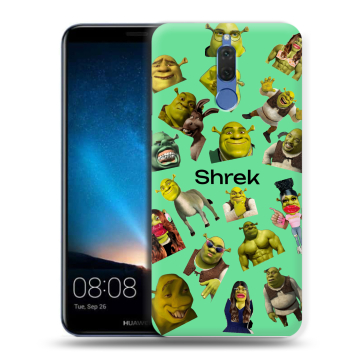 Силиконовый чехол на Huawei Nova 2i с принтом Шрек Shrek Силиконовый чехол на Huawei Nova 2i с принтом Шрек Shrek