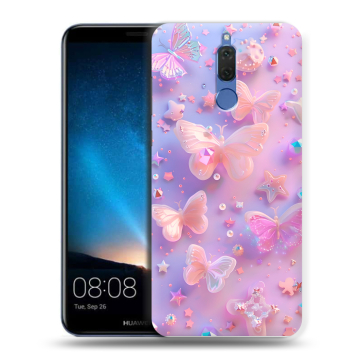 Силиконовый чехол на Huawei Nova 2i с принтом Бабочки