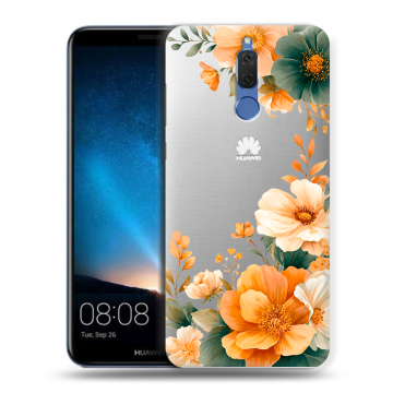 Силиконовый чехол на Huawei Nova 2i с принтом Цветы принт Силиконовый чехол на Huawei Nova 2i с принтом Цветы принт
