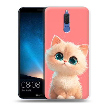 Силиконовый чехол на Huawei Nova 2i с принтом Розовый котенок Силиконовый чехол на Huawei Nova 2i с принтом Розовый котенок