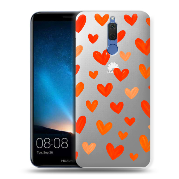 Силиконовый чехол на Huawei Nova 2i с принтом Сердечки Силиконовый чехол на Huawei Nova 2i с принтом Сердечки