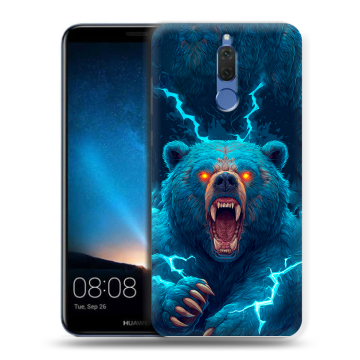 Силиконовый чехол на Huawei Nova 2i с принтом Медведь Силиконовый чехол на Huawei Nova 2i с принтом Медведь