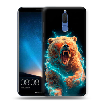 Силиконовый чехол на Huawei Nova 2i с принтом Медведь Силиконовый чехол на Huawei Nova 2i с принтом Медведь