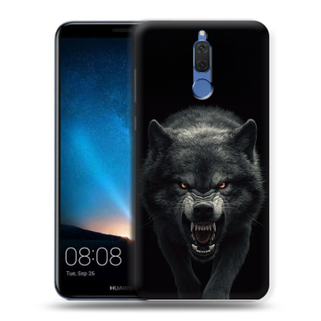 Силиконовый чехол на Huawei Nova 2i с принтом Волк