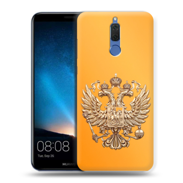 Силиконовый чехол на Huawei Nova 2i с принтом Герб Флаг России Силиконовый чехол на Huawei Nova 2i с принтом Герб Флаг России