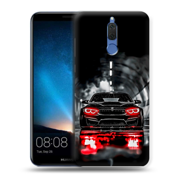 Силиконовый чехол на Huawei Nova 2i с принтом BMW БМВ