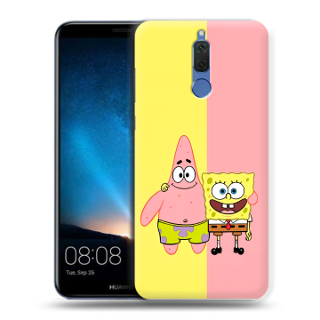 Силиконовый чехол на Huawei Nova 2i с принтом Спанч боб Спанчбоб