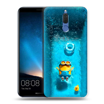 Силиконовый чехол на Huawei Nova 2i с принтом Миньоны