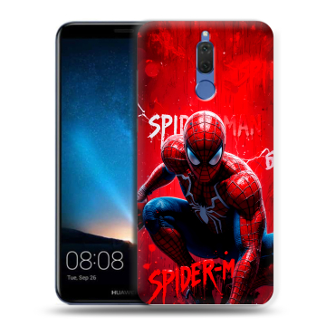 Силиконовый чехол на Huawei Nova 2i с принтом Spiderman Человек паук