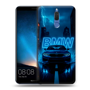 Силиконовый чехол на Huawei Nova 2i с принтом BMW БМВ Силиконовый чехол на Huawei Nova 2i с принтом BMW БМВ