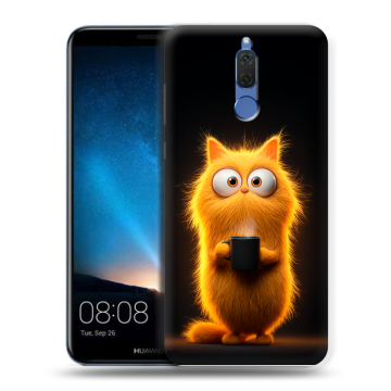 Силиконовый чехол на Huawei Nova 2i с принтом Смешной кот