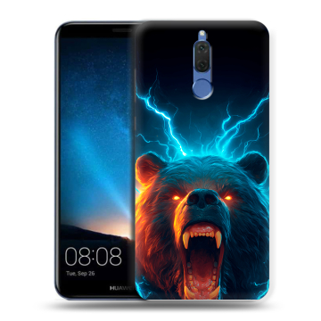 Силиконовый чехол на Huawei Nova 2i с принтом Медведь Силиконовый чехол на Huawei Nova 2i с принтом Медведь
