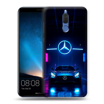 Силиконовый чехол на Huawei Nova 2i с принтом Mercedes Мерседес