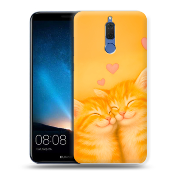 Силиконовый чехол на Huawei Nova 2i с принтом Милые котята