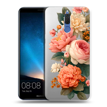 Силиконовый чехол на Huawei Nova 2i с принтом цветы Силиконовый чехол на Huawei Nova 2i с принтом цветы