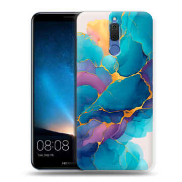 Силиконовый чехол на Huawei Nova 2i с принтом Мрамор блестки Силиконовый чехол на Huawei Nova 2i с принтом Мрамор блестки