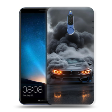 Силиконовый чехол на Huawei Nova 2i с принтом BMW БМВ