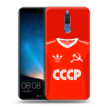 Силиконовый чехол на Huawei Nova 2i с принтом Флаг Герб СССР Силиконовый чехол на Huawei Nova 2i с принтом Флаг Герб СССР