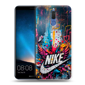 Силиконовый чехол на Huawei Nova 2i с принтом Nike Найк