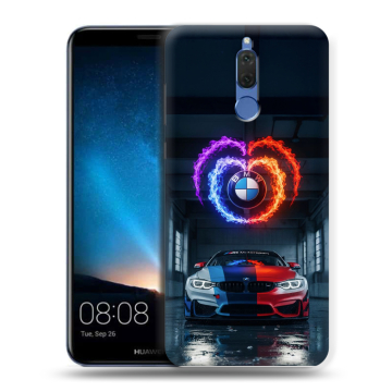 Силиконовый чехол на Huawei Nova 2i с принтом BMW БМВ