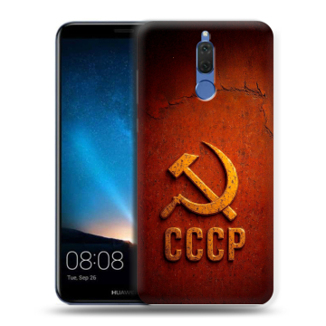 Силиконовый чехол на Huawei Nova 2i с принтом Флаг Герб СССР