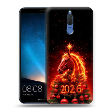 Силиконовый чехол на Huawei Nova 2i с принтом Новый год Силиконовый чехол на Huawei Nova 2i с принтом Новый год