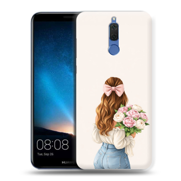 Силиконовый чехол на Huawei Nova 2i с принтом женский