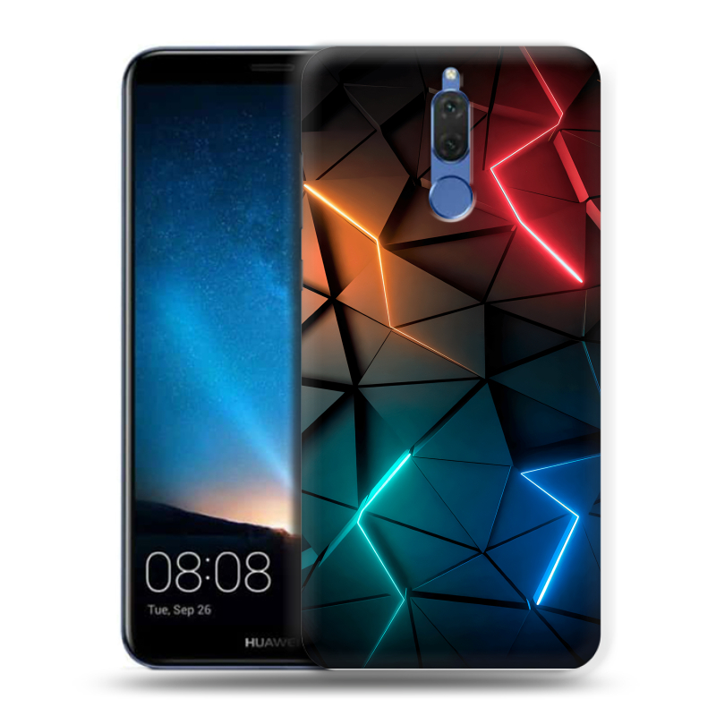 Силиконовый чехол на Huawei Nova 2i с принтом Абстракция неон Силиконовый чехол на Huawei Nova 2i с принтом Абстракция неон