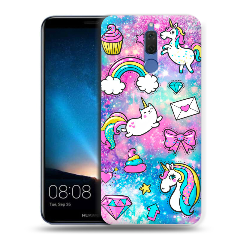 Силиконовый чехол на Huawei Nova 2i с принтом Единороги Силиконовый чехол на Huawei Nova 2i с принтом Единороги