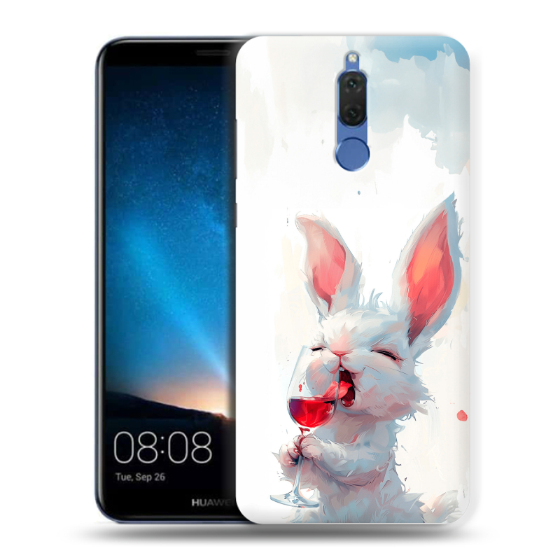 Силиконовый чехол на Huawei Nova 2i с принтом кролик зайчик Силиконовый чехол на Huawei Nova 2i с принтом кролик зайчик