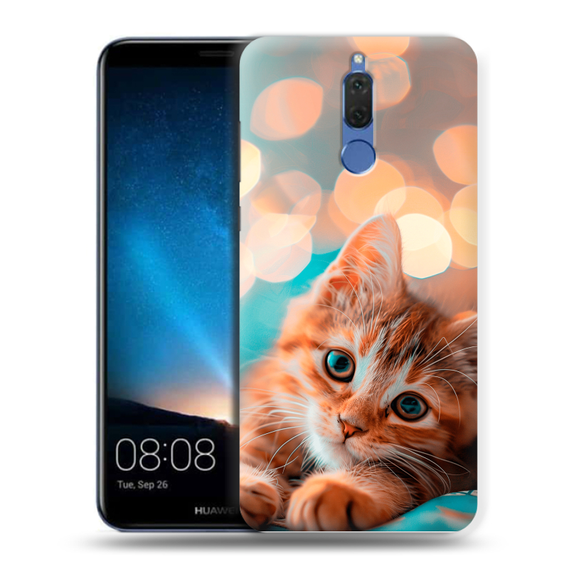 Силиконовый чехол на Huawei Nova 2i с принтом котик Силиконовый чехол на Huawei Nova 2i с принтом котик